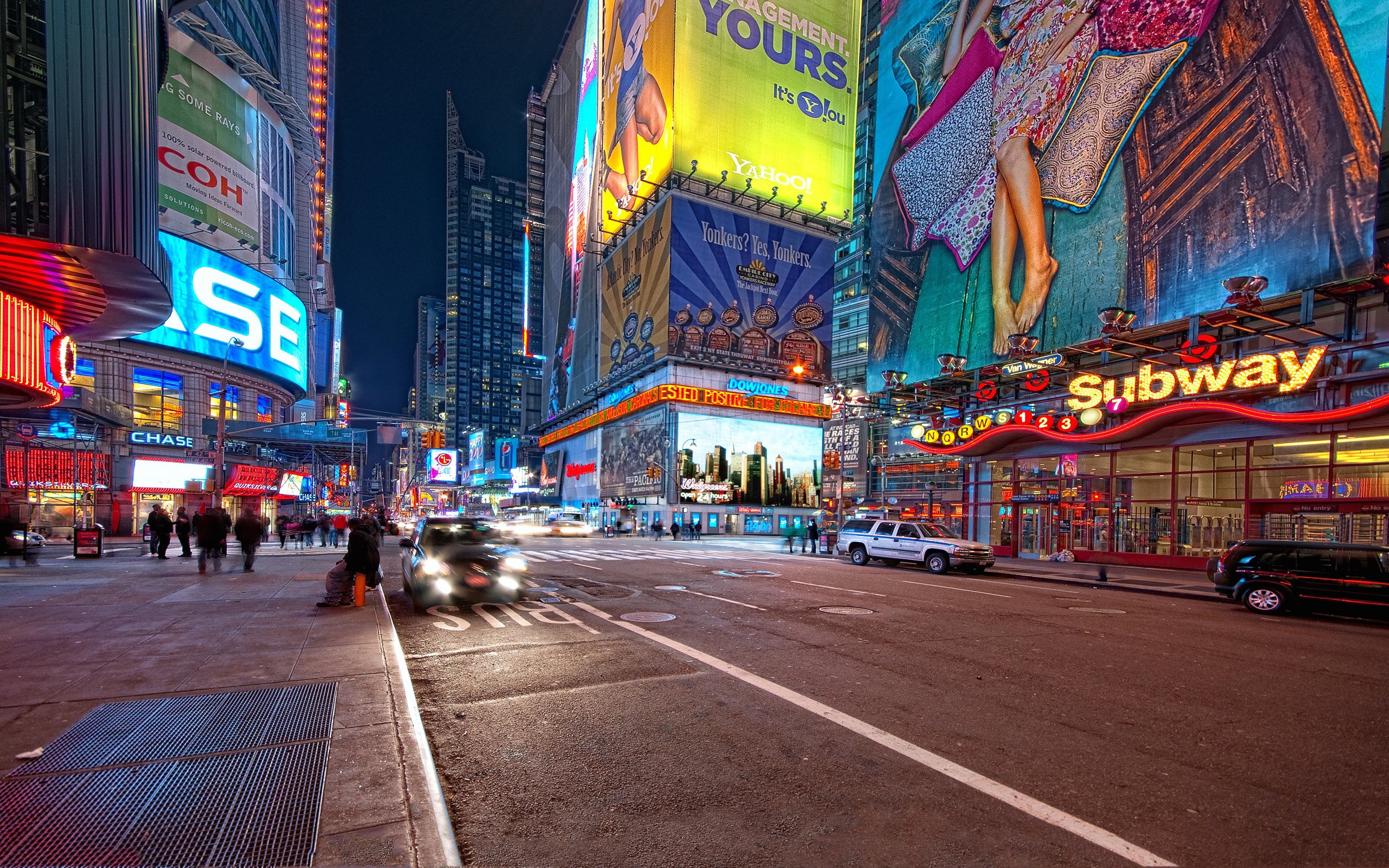 New York City, Times Square, Street light, Cityscape, Night Wallpaper
