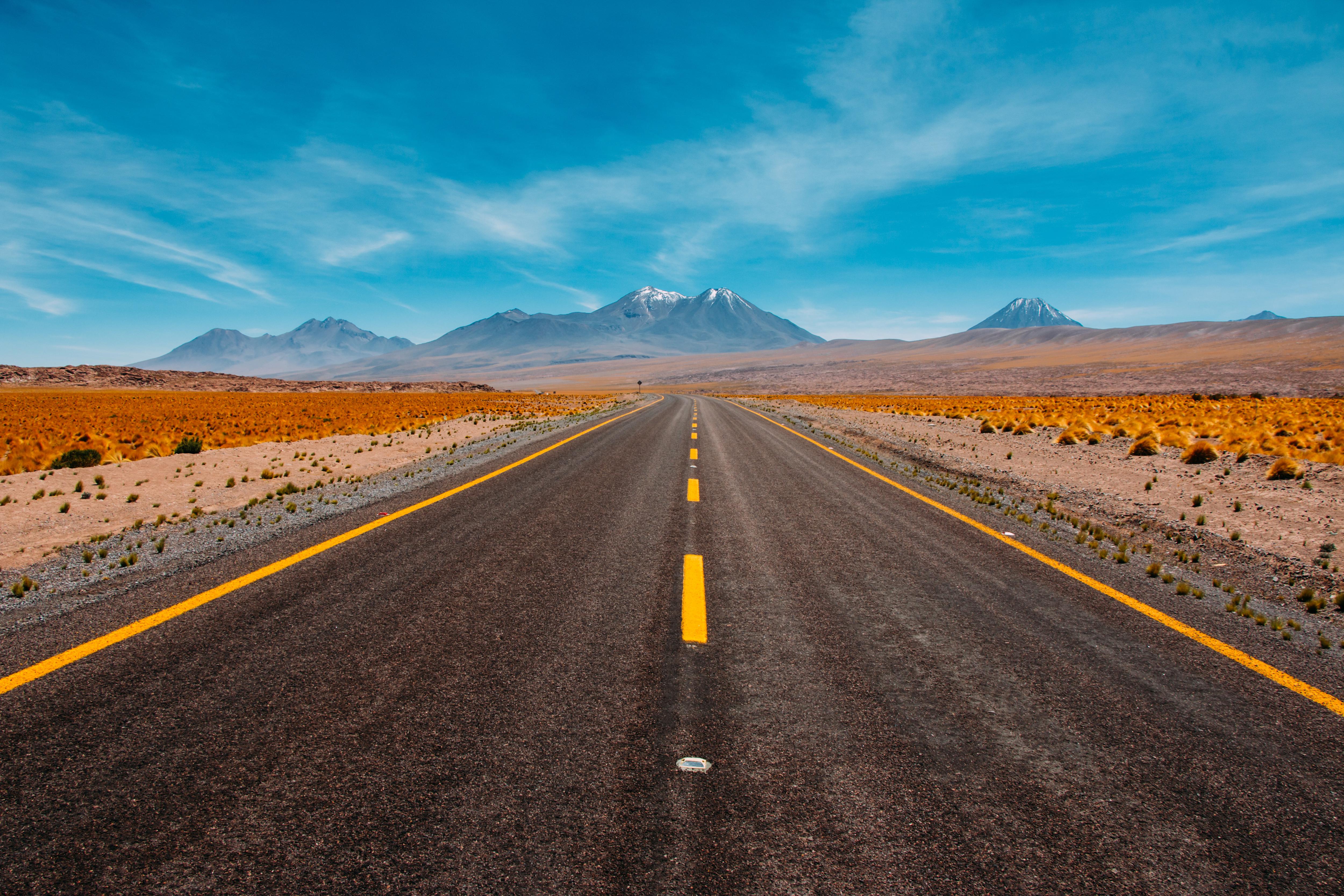 road, Nature, Mountains, Sky, Desert Wallpaper