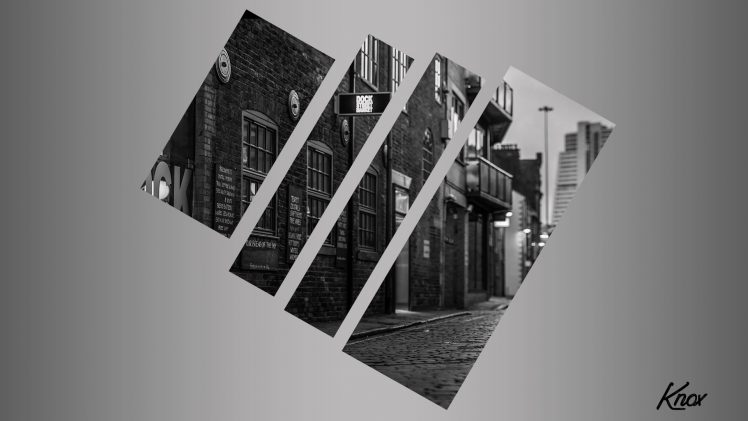 New York City, Distortion, Shapes, Monochrome HD Wallpaper Desktop Background