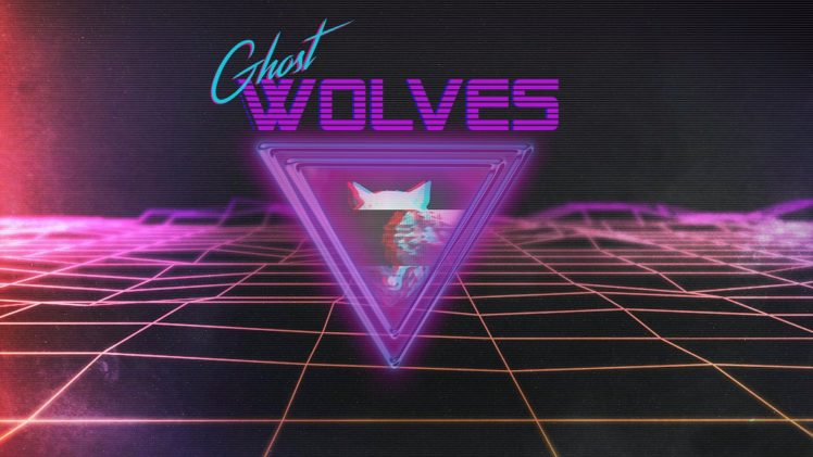 1980s, Synthwave, Wolf, Triangle, Grid, Retro style, Neon, Hotline Miami, Hotline Miami 2: Wrong Number, Hotline Miami 2, Video games, VHS, New Retro Wave HD Wallpaper Desktop Background