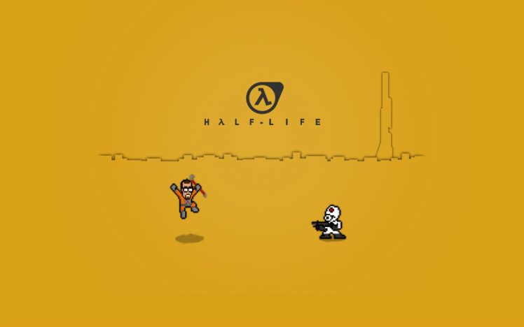 Gordon Freeman, Half Life, Half Life 2, Combine, Video games, Pixelated HD Wallpaper Desktop Background