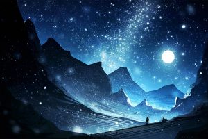 digital art, Constellations, Mountains, Looking into the distance