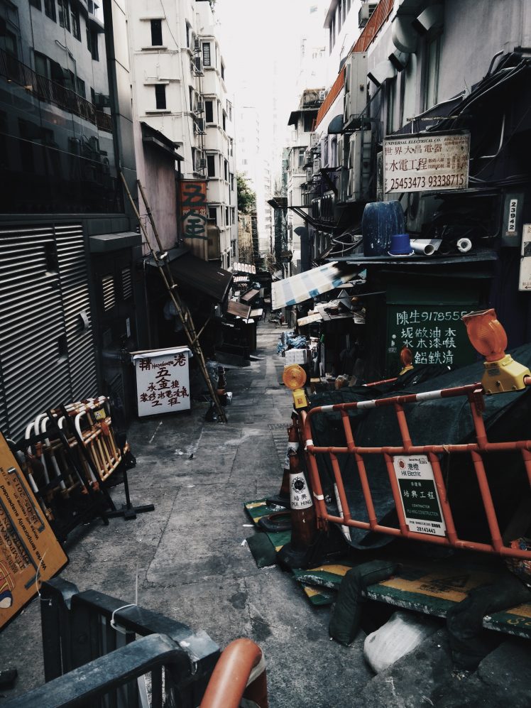 minimalism, Construction site, Alleyway, China, Hong Kong HD Wallpaper Desktop Background