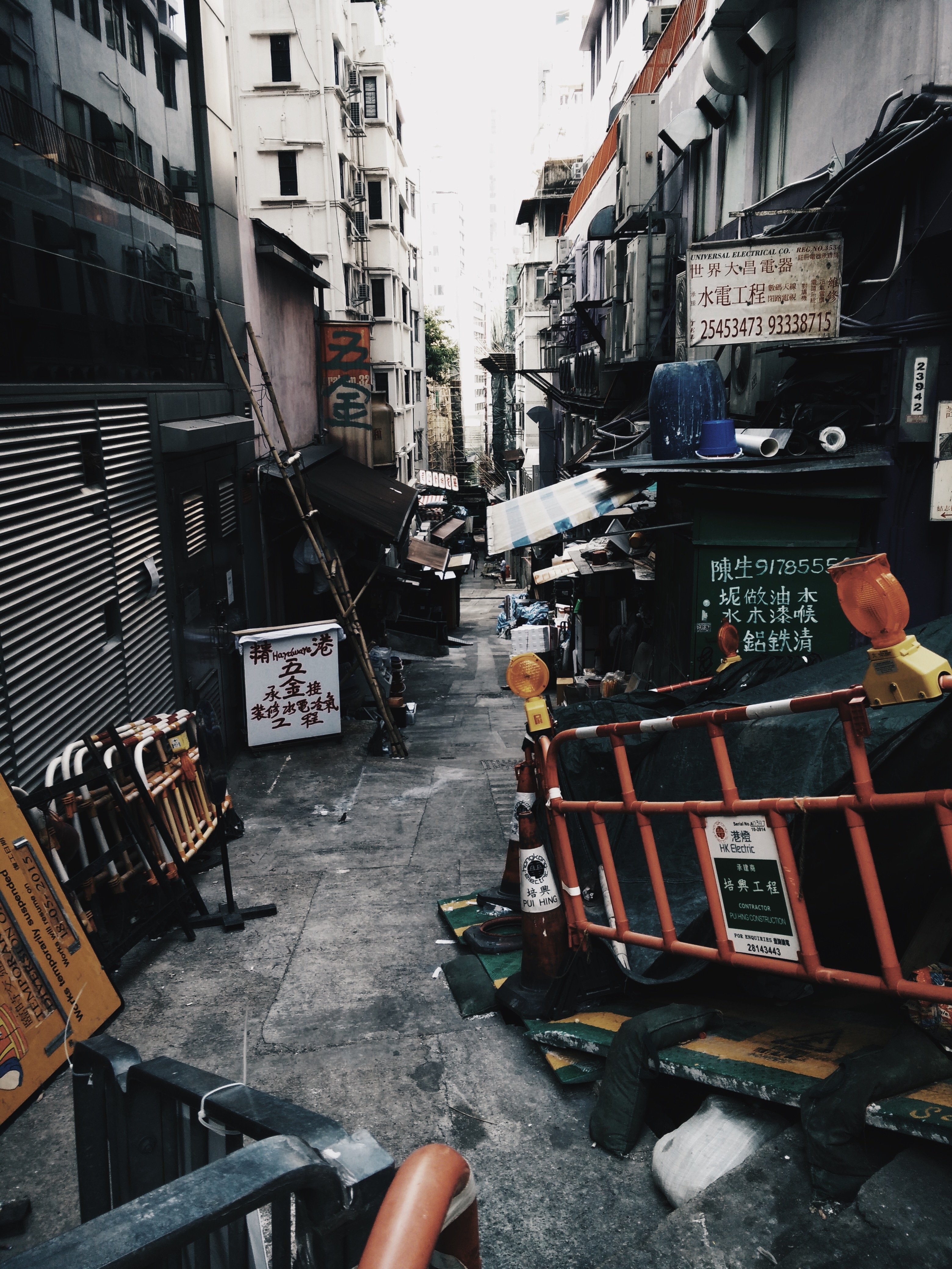 minimalism, Construction site, Alleyway, China, Hong Kong Wallpapers HD