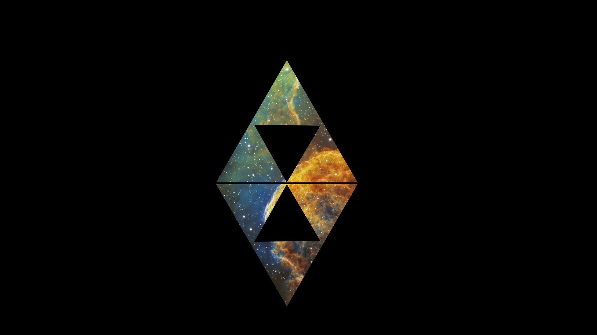 triangle, Galaxy, Space Wallpaper