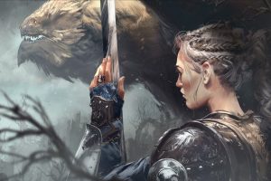 warrior, Thomas Chamberlain   Keen, Fantasy art, Sword, Armor, Animals