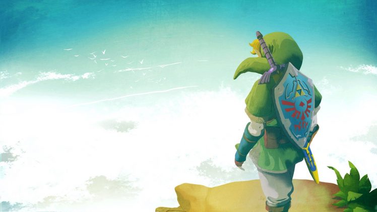 Link, The Legend of Zelda, Nintendo, Master Sword, Hylian Shield, Video games HD Wallpaper Desktop Background