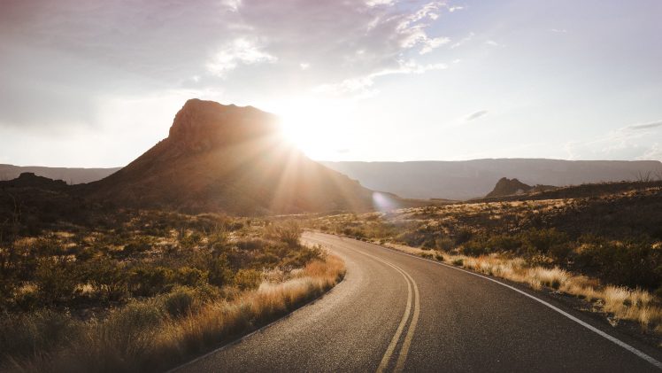 road, Desert, Nature, Sunlight, Clouds HD Wallpaper Desktop Background