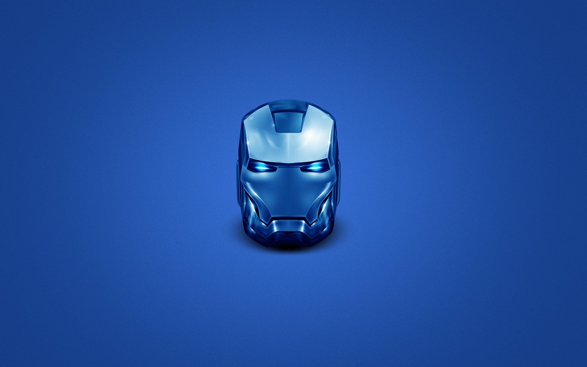 Head, Iron Man, Helmet, Superhero, Blue, Simple background 