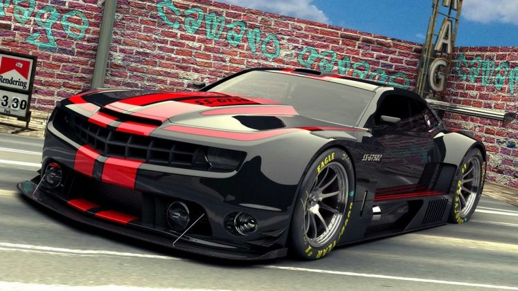 Chevrolet, Chevrolet Camaro, Chevy Camaro SS GT502, Car, Vehicle, Black cars HD Wallpaper Desktop Background