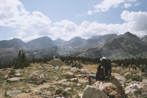 traveller, Bag, Mountains, Rock