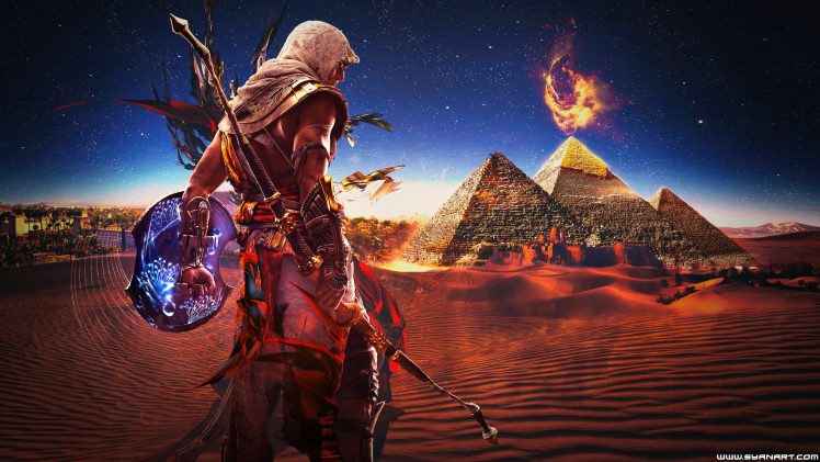 Assassins Creed, Pyramid, Video games, Fan art, Assassin&039;s Creed: Origins HD Wallpaper Desktop Background