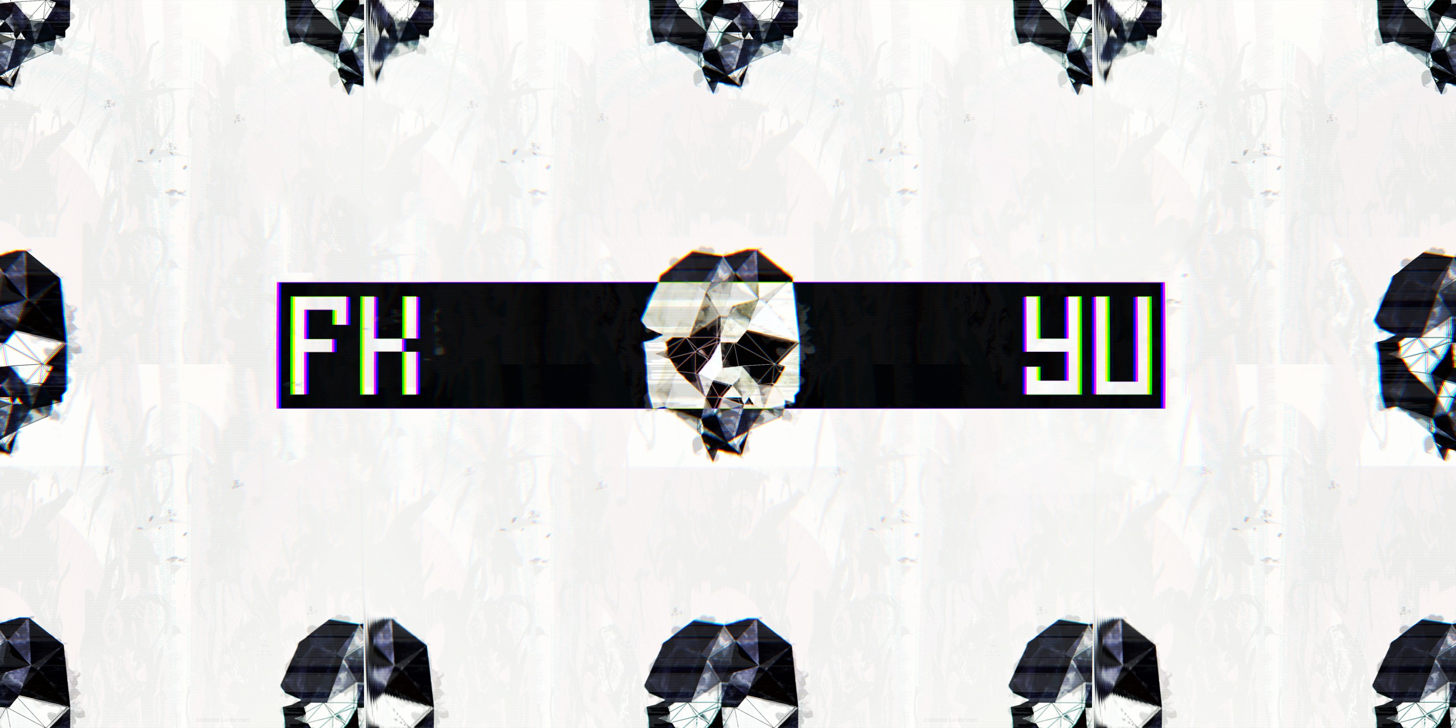 abstract, Glitch art, Low poly, Skull Wallpaper
