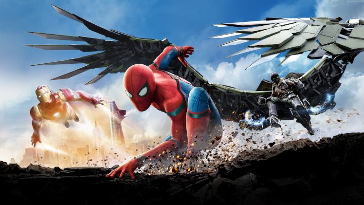 Spider Man, Iron Man, Superhero, Spider Man: Homecoming (2017), Spider Man Homecoming (Movie) HD Wallpaper Desktop Background
