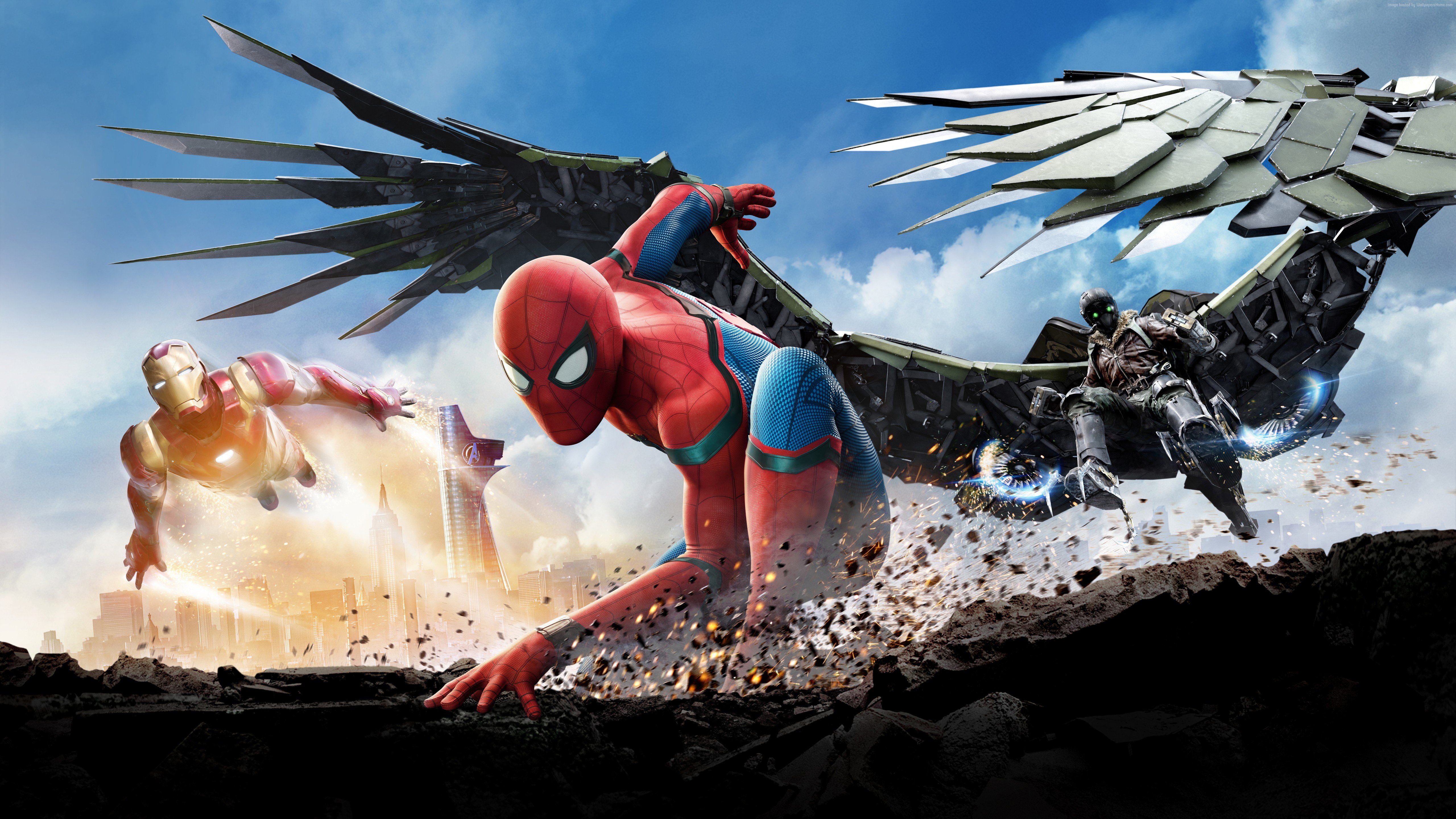 Spider Man, Iron Man, Superhero, Spider Man: Homecoming (2017), Spider Man Homecoming (Movie) Wallpaper