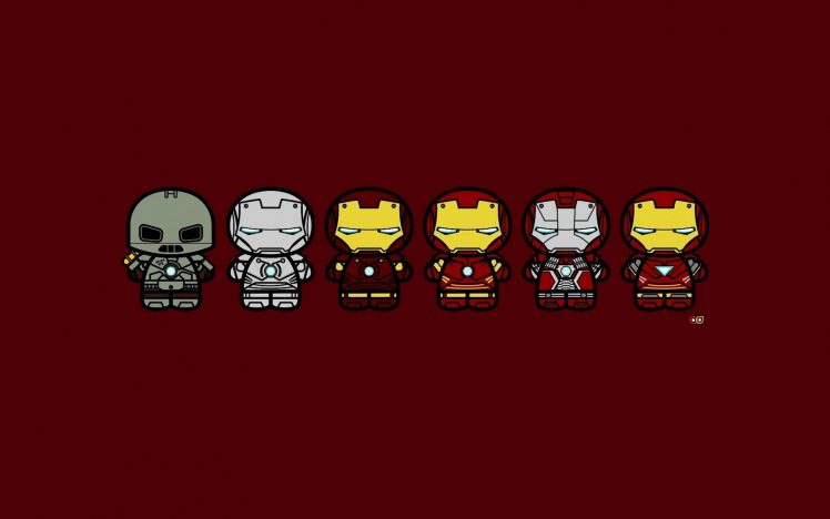 Iron Man, Superhero, Minimalism, Red, Marvel Cinematic Universe, Marvel Comics HD Wallpaper Desktop Background