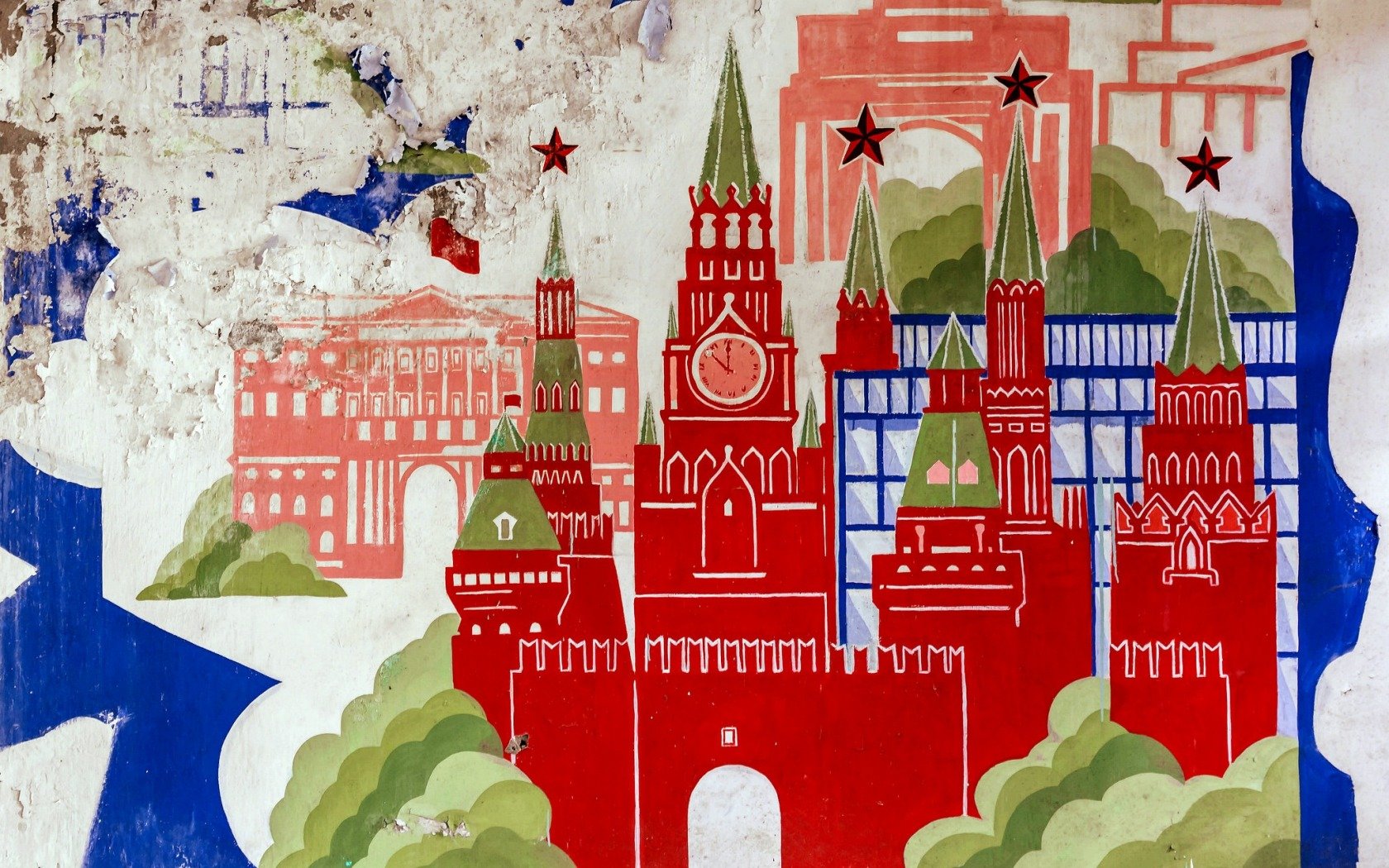 wall, Artwork, Kremlin, Moscow Wallpaper