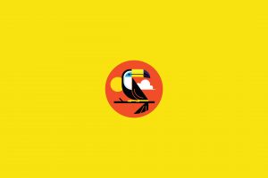 illustration, Yellow, Red, Toucans, Birds