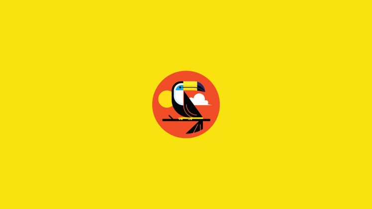 illustration, Yellow, Red, Toucans, Birds HD Wallpaper Desktop Background