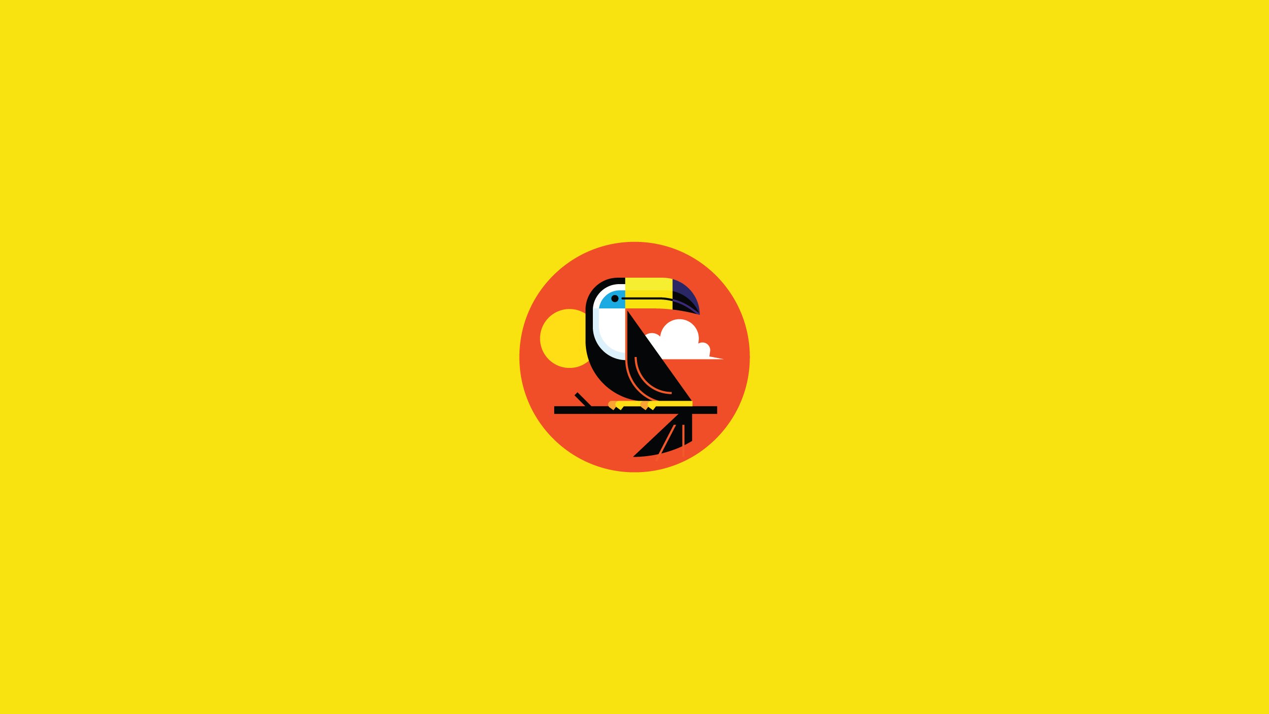 illustration, Yellow, Red, Toucans, Birds Wallpaper
