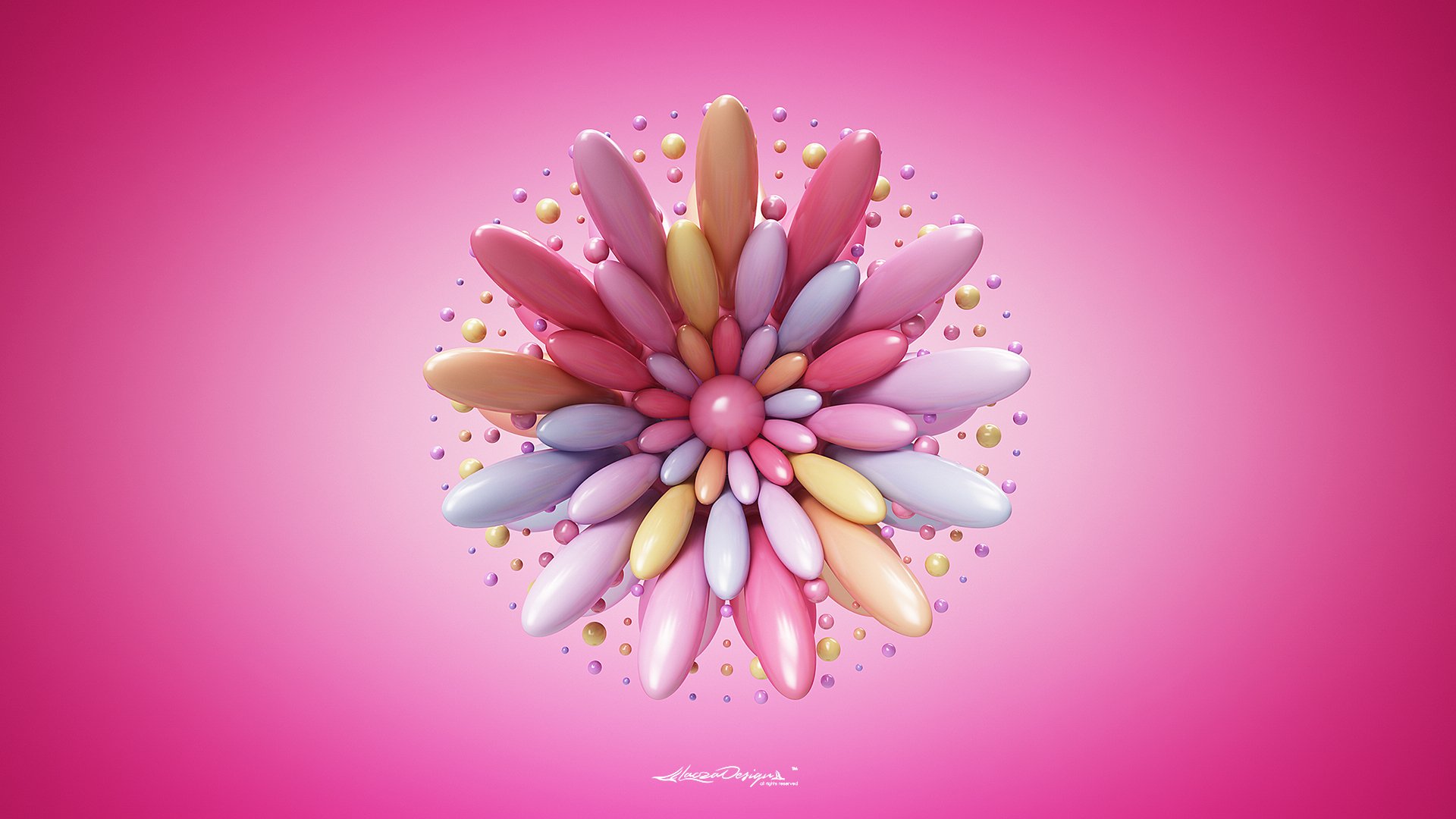 Lacza, Abstract, 3D, Pink background Wallpapers HD / Desktop and ...