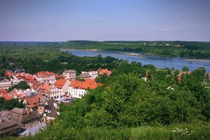 Poland, River, Vistula, Town, Forest, Landscape