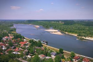 Poland, River, Vistula, Town, Landscape