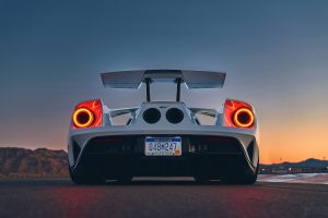 car, Ford GT, Rear view, Tail light, Rear wing