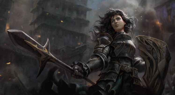 warrior, Fantasy art, Spear HD Wallpaper Desktop Background