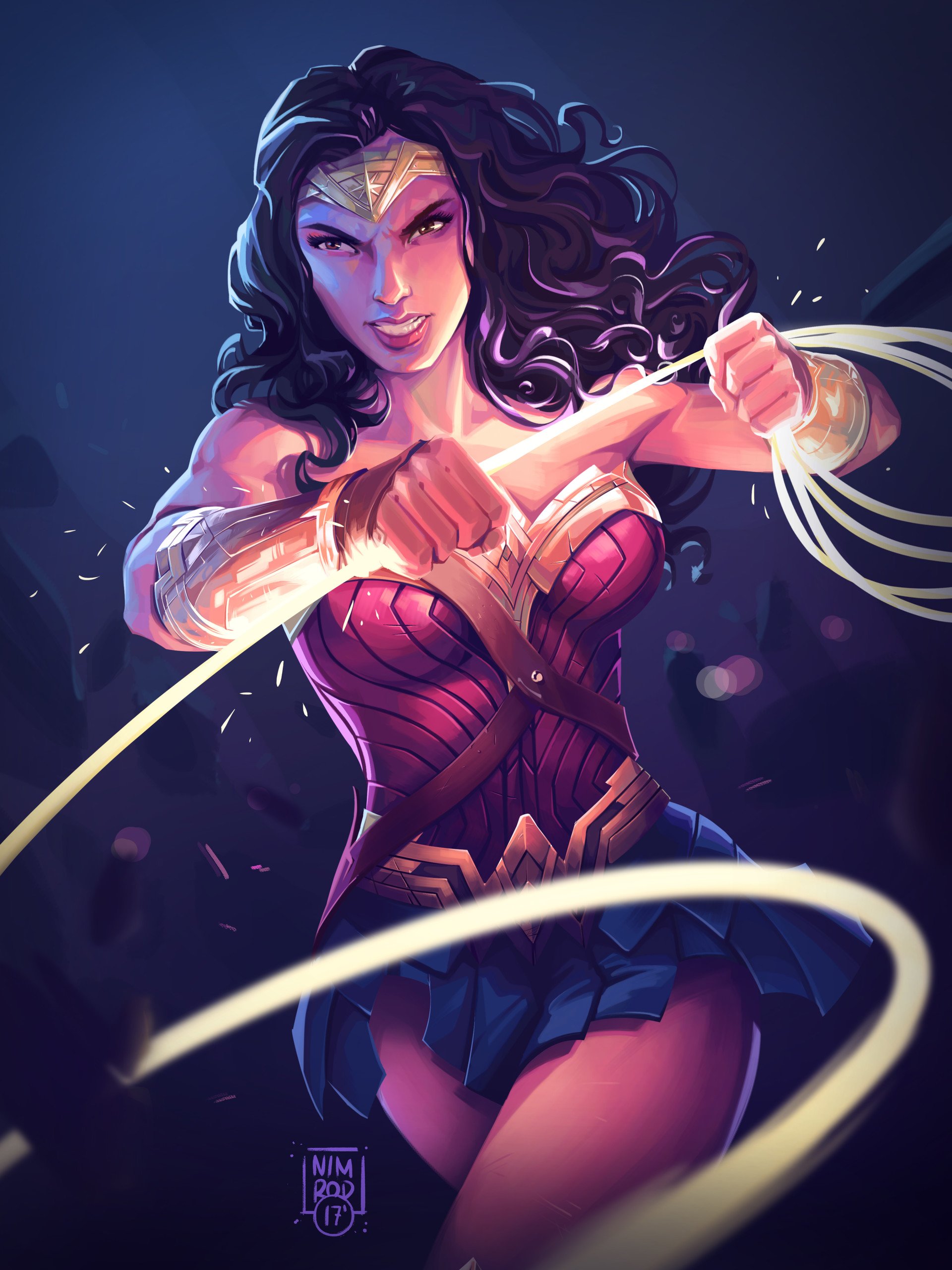 warrior, Wonder Woman, Fantasy art, Magic Wallpapers HD / Desktop and