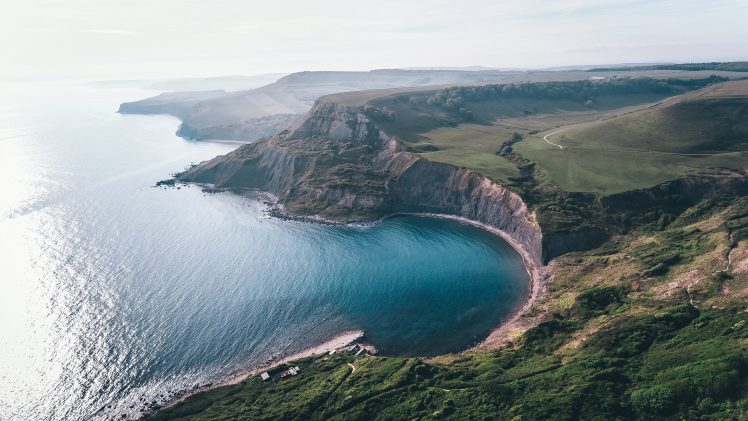 cliff, Sea, Bay, Landscape, Water, Coast HD Wallpaper Desktop Background