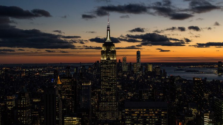 landscape, New York City, Empire State Building, Manhattan, Cityscape HD Wallpaper Desktop Background