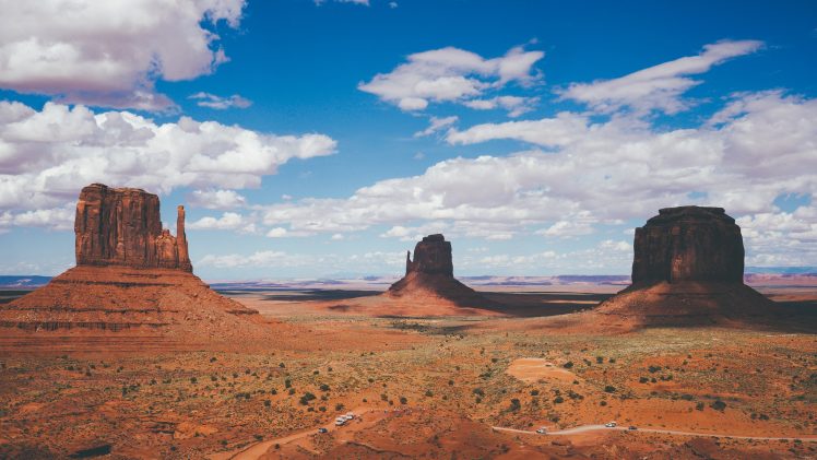 landscape, Desert, Monument Valley, Shadow, Horizon HD Wallpaper Desktop Background