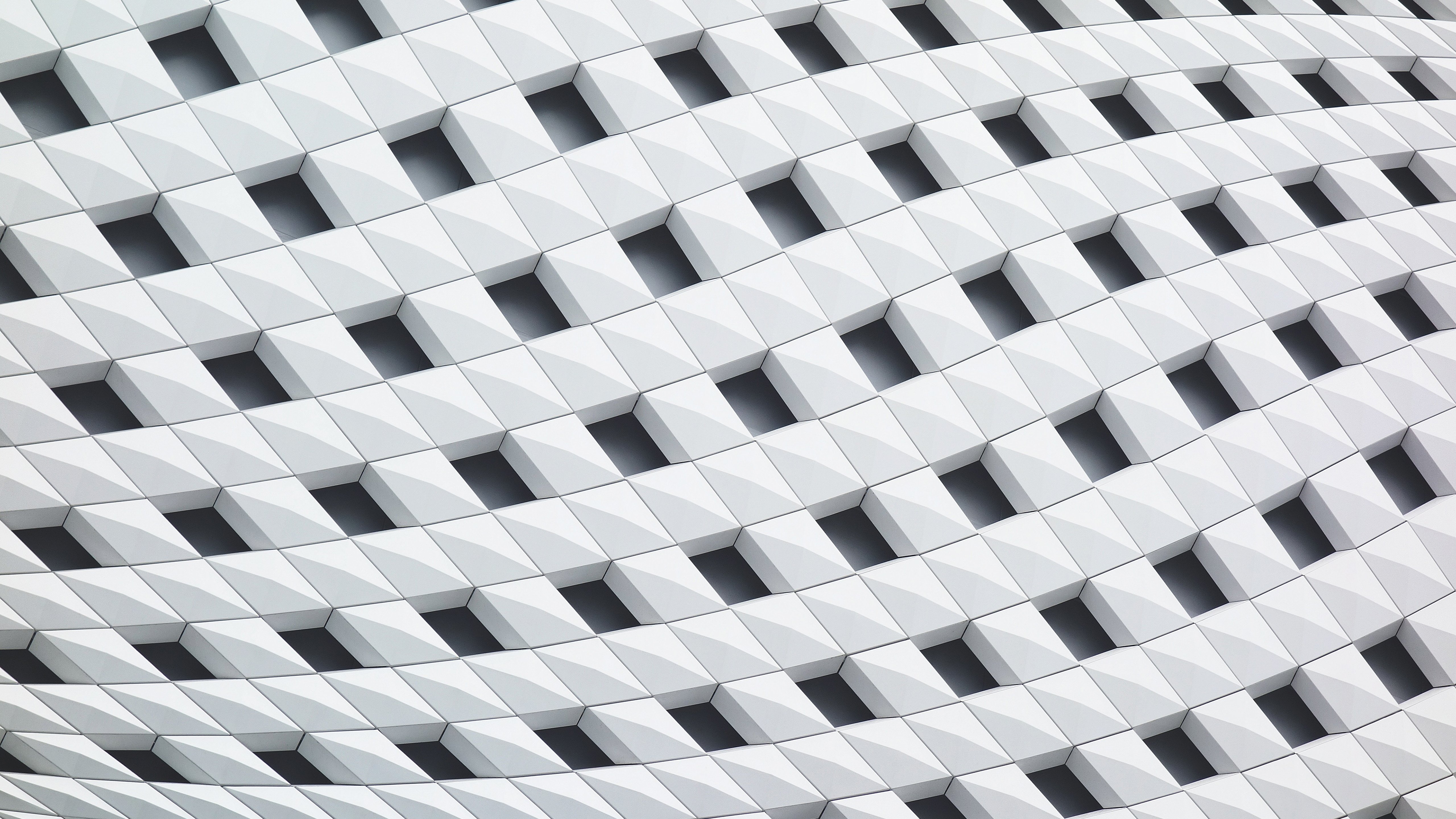 building, White, Waves Wallpaper
