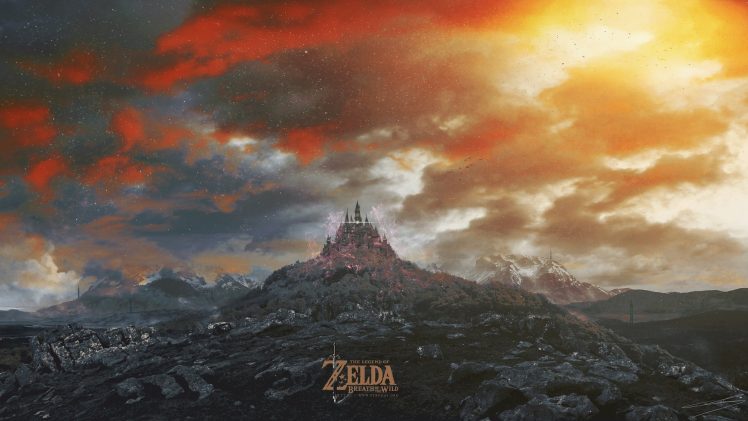 castle, The Legend of Zelda: Breath of the Wild, Sunlight, Video games, The Legend of Zelda HD Wallpaper Desktop Background