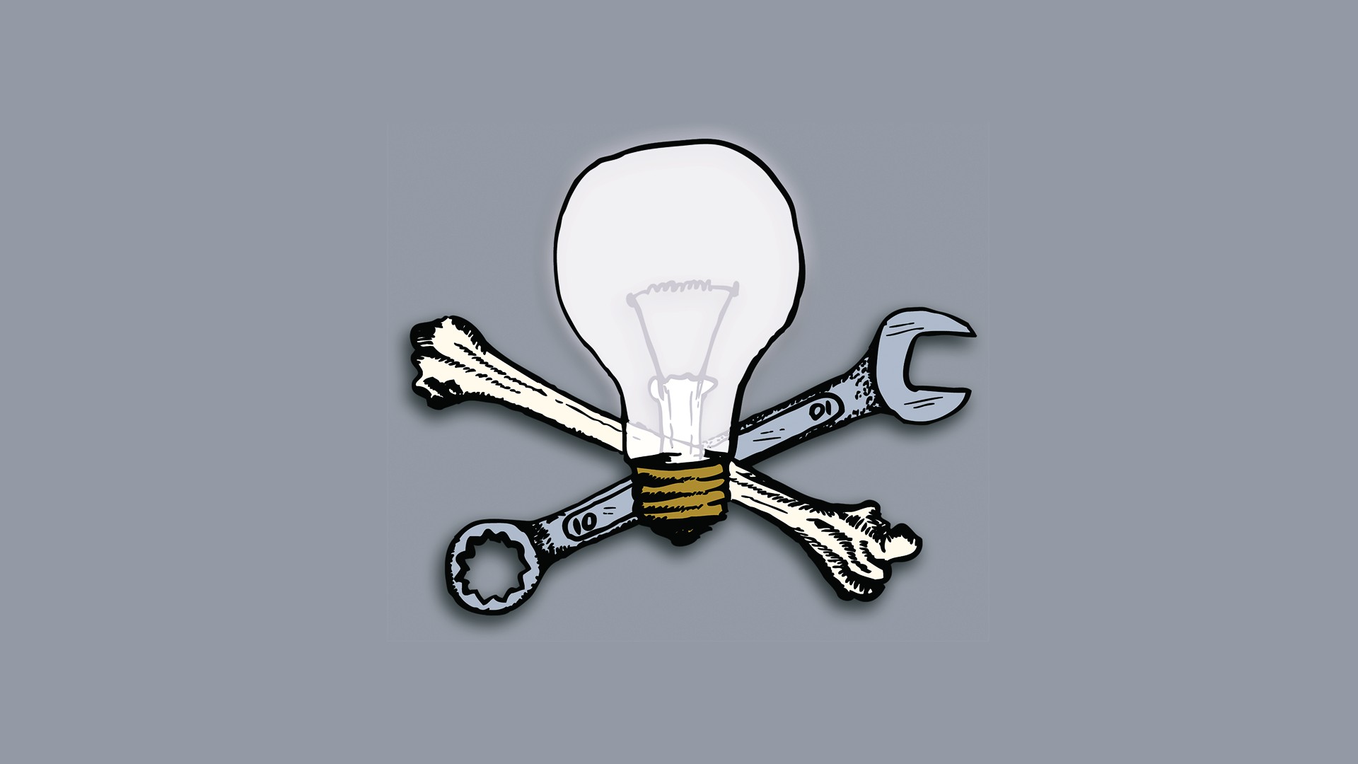 light bulb, Skull, Wrench Wallpapers HD / Desktop and Mobile Backgrounds