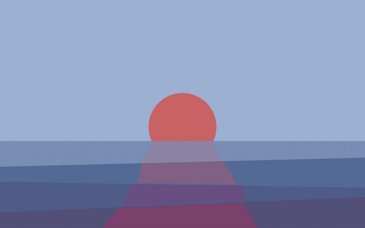 simple background, Sunset HD Wallpaper Desktop Background