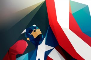 simple background, Captain America