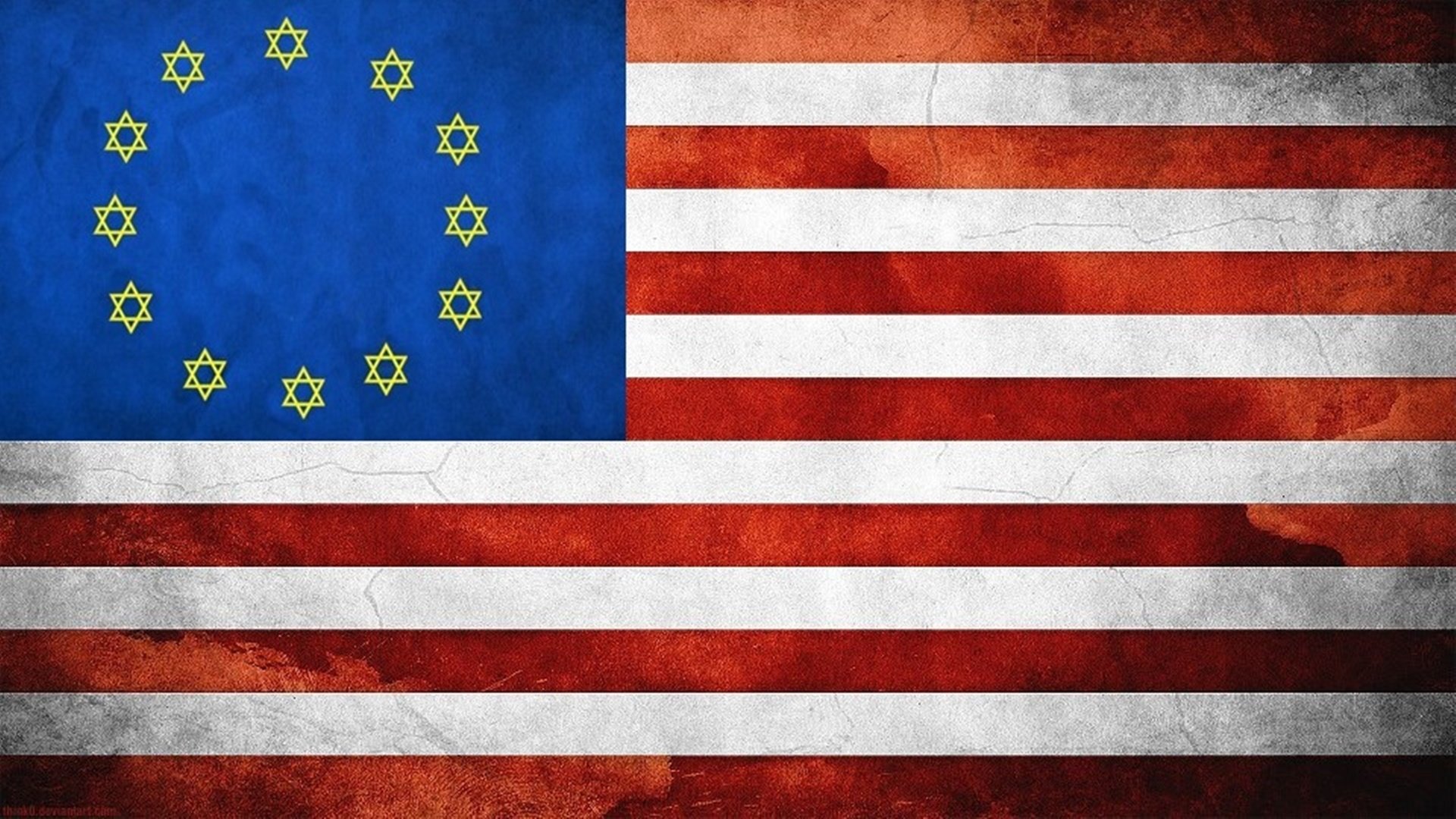 USA, European Union, Imperial Flag ( TES), Star of David Wallpaper