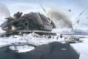 ice, Landscape, Boat, War, Arctic
