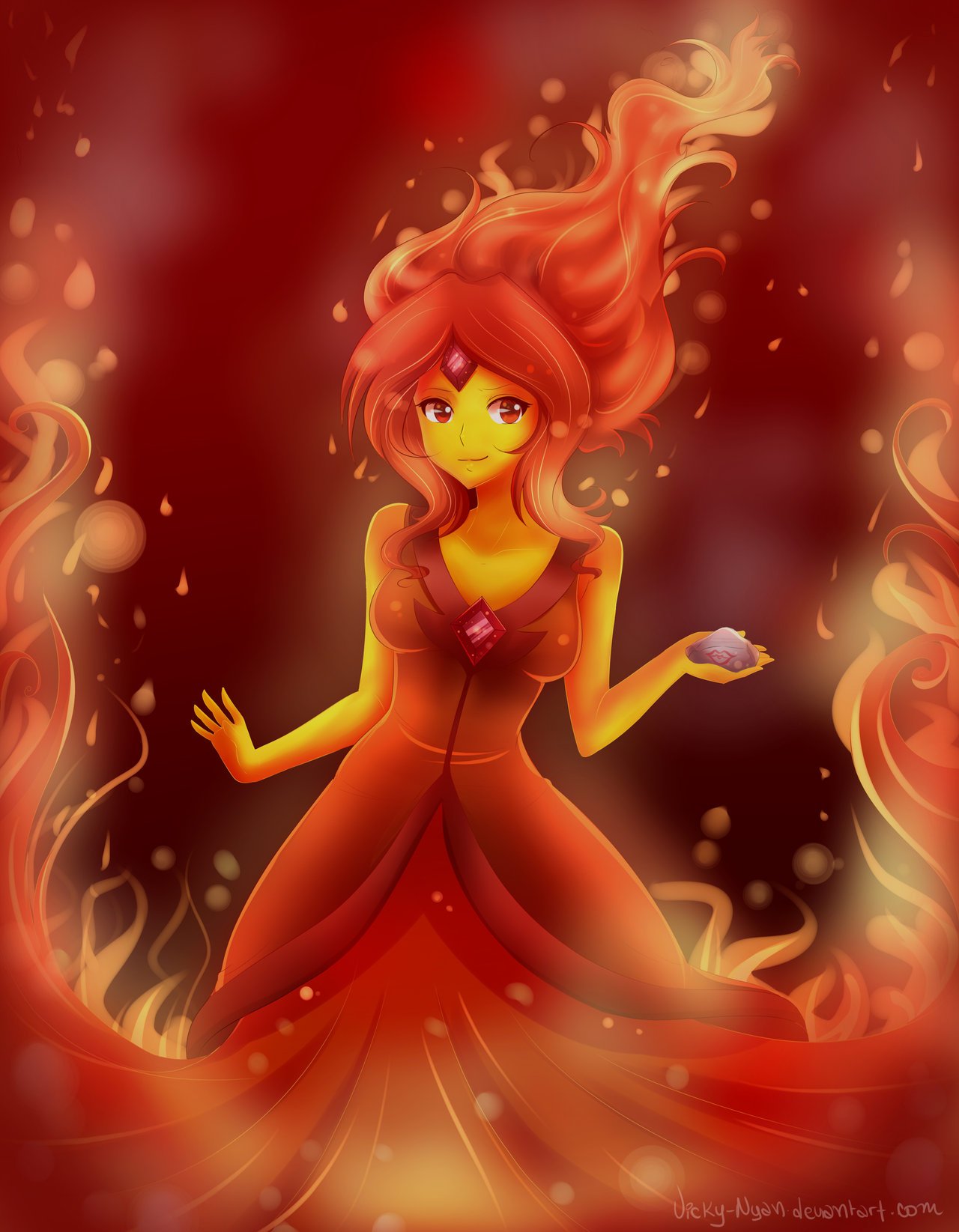 Flame Princess, Cartoon, Adventure Time Wallpaper