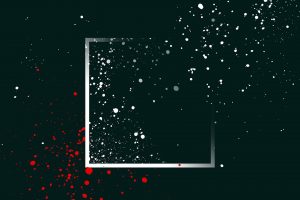 abstract, Minimalism, Square, Paint splatter, Simple background, Dots, Digital art, Black, White, Red