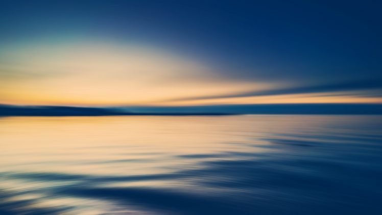 sea, Shore, Horizon, Water, Sky, Blue, Yellow, Sun, Sunset, Coast, Waves HD Wallpaper Desktop Background