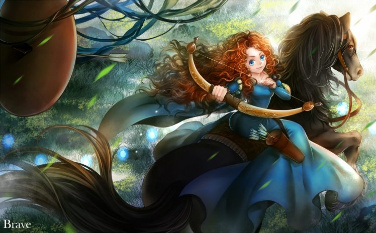 Princess Merida, Cartoon, Brave HD Wallpaper Desktop Background