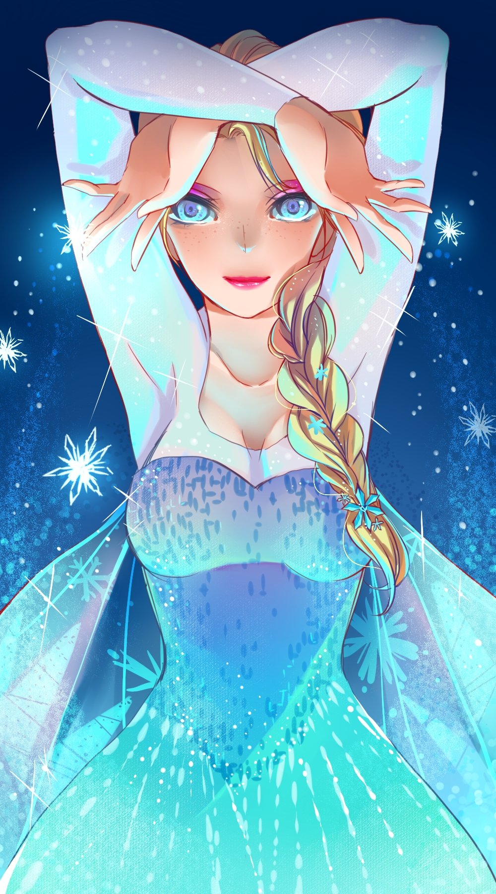 Princess Elsa, Cartoon, Frozen (movie), Fan art Wallpapers HD / Desktop and  Mobile Backgrounds