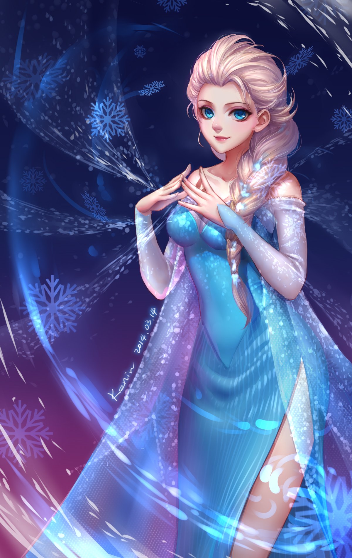 Princess Elsa, Cartoon, Frozen (movie), Fan art Wallpapers HD / Desktop