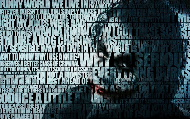 Joker, Batman, Typography HD Wallpaper Desktop Background