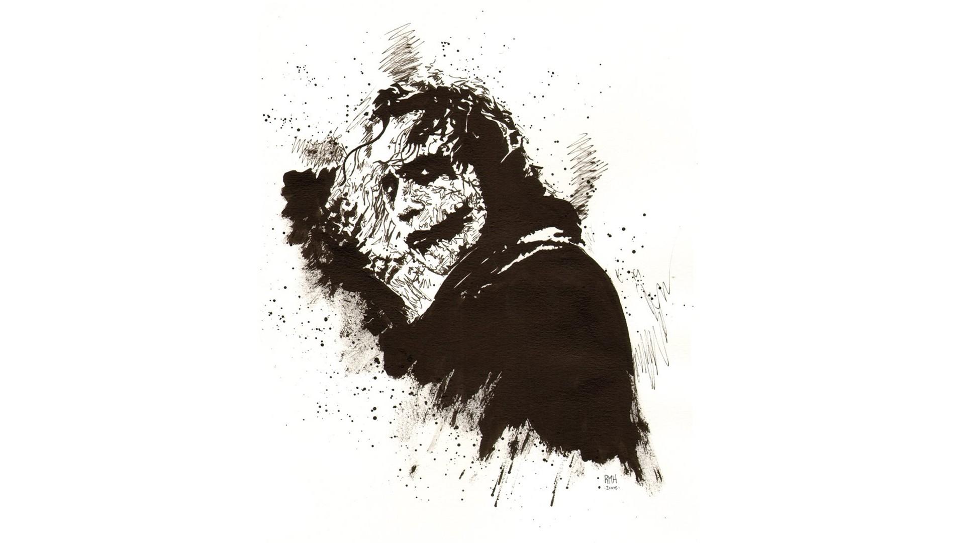 Joker, Digital art, White  background, Batman Wallpaper
