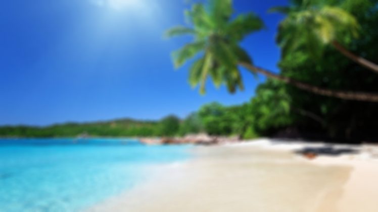 blurred, Beach HD Wallpaper Desktop Background
