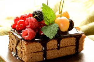 cake, Chocolate, Fruit, Food